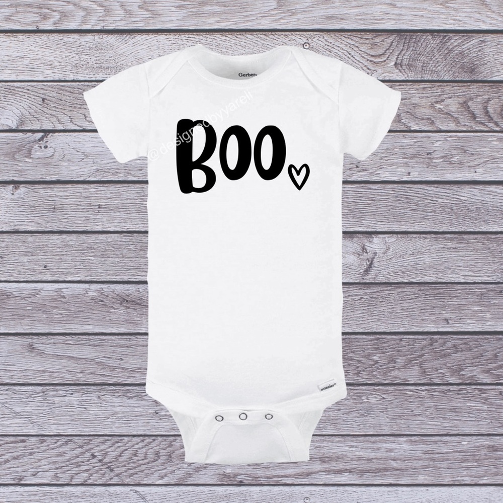 Boo vinyl Gerber onesie
